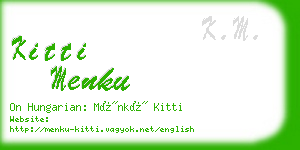 kitti menku business card